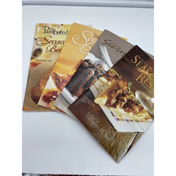 Lot of 4 The Pampered Chef Season's Best Recipes Collection Cookbooks - Picture 1 of 9